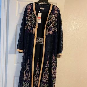 two parts dress Abaya Embroidered Turkish dress